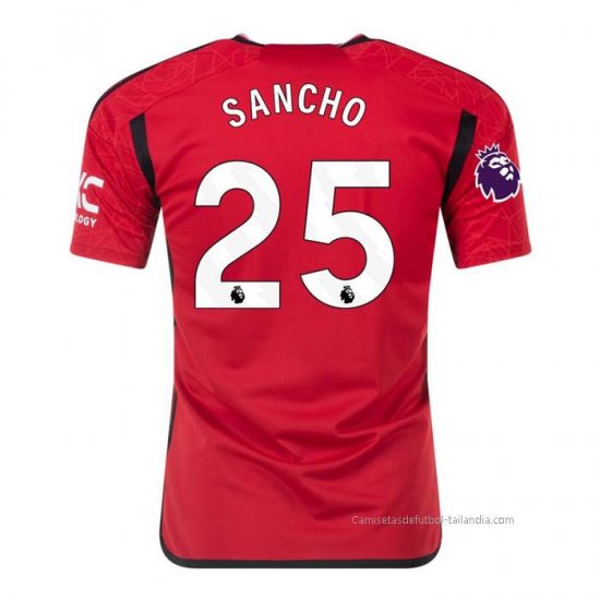 1ª Camiseta Manchester United Jugador Sancho 2023-2024 - Haga un click en la imagen para cerrar