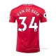 1ª Camiseta Manchester United Jugador Van De Beek 2022-2023