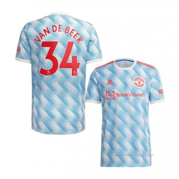 2ª Camiseta Manchester United Jugador Van De Beek 2021-2022 2ª Camiseta Manchester United Jugador Van De Beek 2021-2022