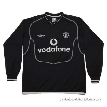 Camiseta Manchester United Portero Manga Larga Retro 2000-2002 Negro Camiseta Manchester United Portero Manga Larga Retro 2000-2002 Negro