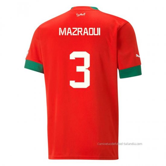 1ª Camiseta Marruecos Jugador Mazraoui 2022 - Haga un click en la imagen para cerrar