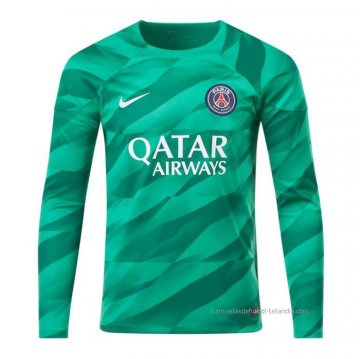 Camiseta Paris Saint-Germain Portero Manga Larga 2023-2024 Verde Camiseta Paris Saint-Germain Portero Manga Larga 2023-2024 Verde