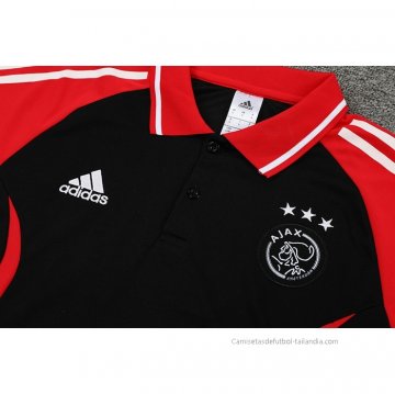Camiseta Polo del Ajax 2022-2023 Negro y Rojo