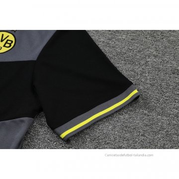 Camiseta Polo del Borussia Dortmund 2022-2023 Gris y Negro