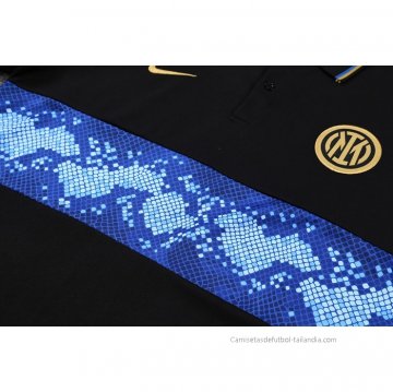 Camiseta Polo del Inter Milan 2022-2023 Negro y Azul