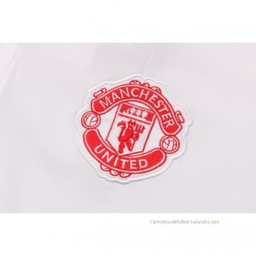 Camiseta Polo del Manchester United 2021-2022 Blanco