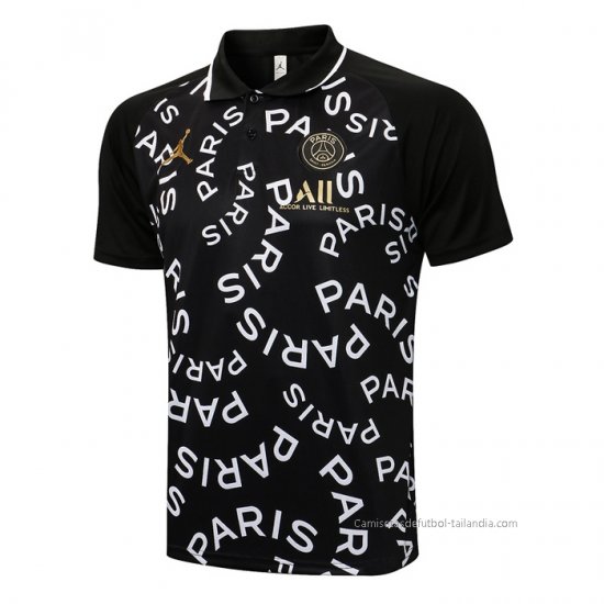 Camiseta Polo del Paris Saint-Germain Jordan 2021-2022 Negro - Haga un click en la imagen para cerrar