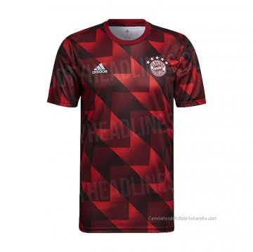 Camiseta Pre Partido del Bayern Munich 2022 Rojo y Negro Camiseta Pre Partido del Bayern Munich 2022 Rojo y Negro