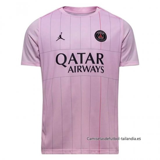 Camiseta Pre Partido del Paris Saint-Germain 2025-2026 Rosa - Haga un click en la imagen para cerrar