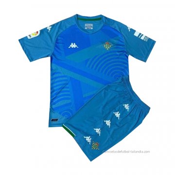 Camiseta Real Betis Portero Nino 2021-2022 Azul Camiseta Real Betis Portero Nino 2021-2022 Azul