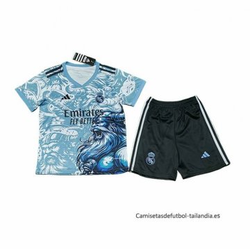 Camiseta Real Madrid Dragon Nino 2025-2026 Azul Camiseta Real Madrid Dragon Nino 2025-2026 Azul