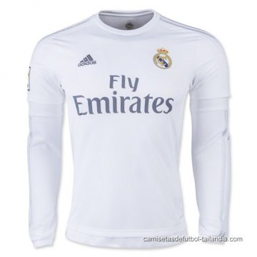 1ª Camiseta Real Madrid Manga Larga Retro 2015-2016 1ª Camiseta Real Madrid Manga Larga Retro 2015-2016