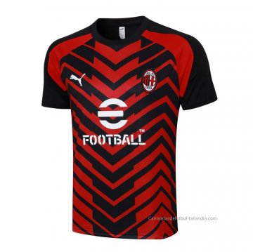 Camiseta de Entrenamiento AC Milan 2023-2024 Rojo y Negro Camiseta de Entrenamiento AC Milan 2023-2024 Rojo y Negro
