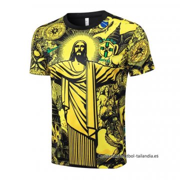 Camiseta de Entrenamiento Brasil Jesus 2024-2025 Amarillo Camiseta de Entrenamiento Brasil Jesus 2024-2025 Amarillo