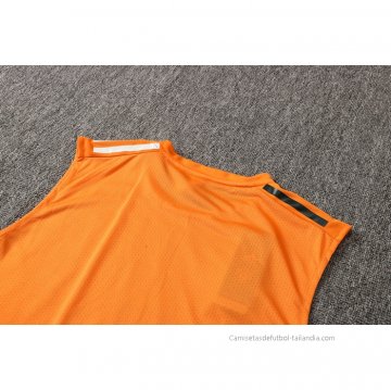 Camiseta de Entrenamiento Manchester United Sin Mangas 2021-2022 Naranja