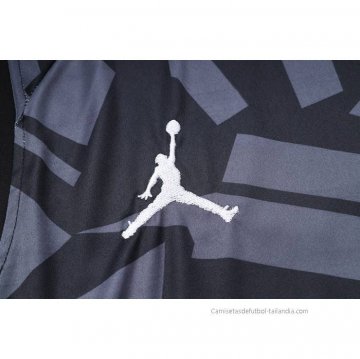 Camiseta de Entrenamiento Paris Saint-Germain Jordan Sin Mangas 2023-2024 Negro y Gris