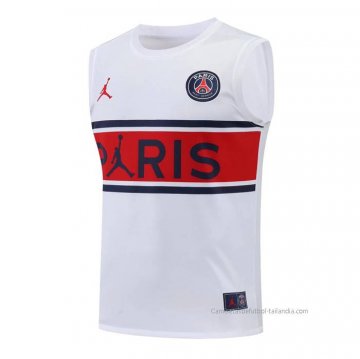 Camiseta de Entrenamiento Paris Saint-Germain Sin Mangas 2022-2023 Blanco y Rojo Camiseta de Entrenamiento Paris Saint-Germain Sin Mangas 2022-2023 Blanco y Rojo