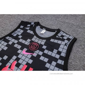 Camiseta de Entrenamiento Paris Saint-Germain Sin Mangas 2023-2024 Negro y Gris