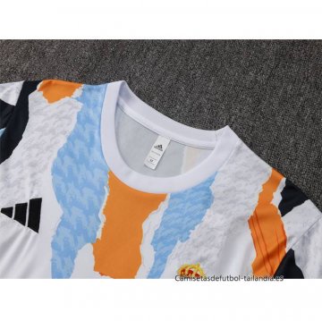 Camiseta de Entrenamiento Real Madrid 2024-2025 Blanco y Amarillo