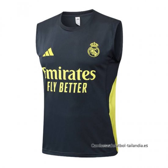 Camiseta de Entrenamiento Real Madrid Sin Mangas 2025-2026 Gris - Haga un click en la imagen para cerrar
