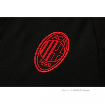 Chandal con Capucha del AC Milan 2021-2022 Negro