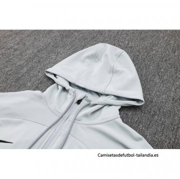 Chandal con Capucha del Barcelona 2023-2024 Blanco
