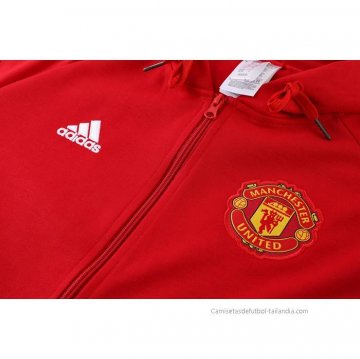 Chandal con Capucha del Manchester United 2022-2023 Rojo