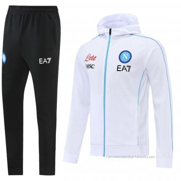 Chandal con Capucha del Napoli 2022-2023 Blanco