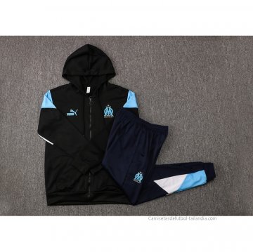 Chandal con Capucha del Olympique Marsella 2021-2022 Negro
