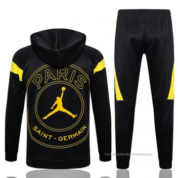 Chandal con Capucha del Paris Saint-Germain Jordan 2023-2024 Negro