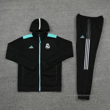 Chandal con Capucha del Real Madrid 2021-2022 Negro