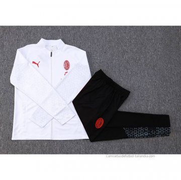 Chandal de Chaqueta del AC Milan 2023-2024 Blanco