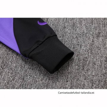 Chandal de Chaqueta del Barcelona 2025-2026 Negro Purpura