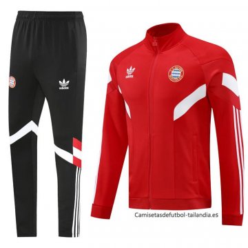 Chandal de Chaqueta del Bayern Munich Nino 2024-2025 Rojo Blanco