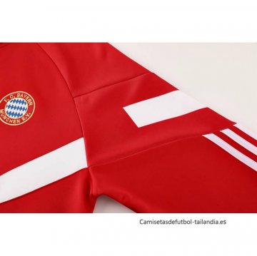 Chandal de Chaqueta del Bayern Munich Nino 2024-2025 Rojo Blanco