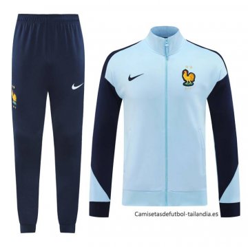 Chandal de Chaqueta del Francia 2024-2025 Azul Claro Chandal de Chaqueta del Francia 2024-2025 Azul Claro