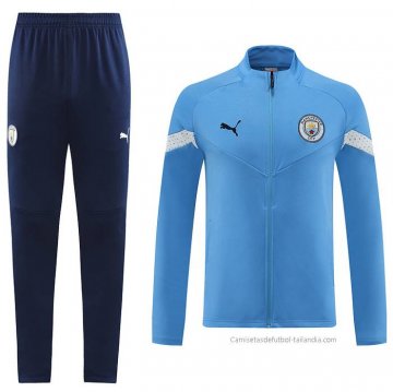 Chandal de Chaqueta del Manchester City 2022-2023 Azul Chandal de Chaqueta del Manchester City 2022-2023 Azul