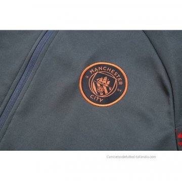 Chandal de Chaqueta del Manchester City 2023-2024 Gris
