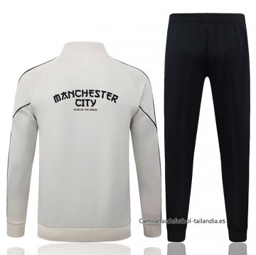 Chandal de Chaqueta del Manchester City Nino 2026-2027 Crema
