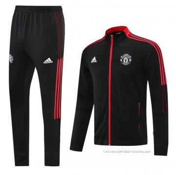Chandal de Chaqueta del Manchester United 2021-2022 Negro