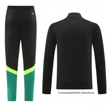 Chandal de Chaqueta del Manchester United 2024-2025 Negro y Verde