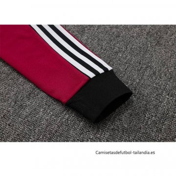 Chandal de Chaqueta del Manchester United Nino 2024-2025 Rojo Oscuro