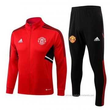 Chandal de Chaqueta del Manchester United Nino 2022-2023 Rojo Chandal de Chaqueta del Manchester United Nino 2022-2023 Rojo