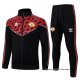 Chandal de Chaqueta del Manchester United Nino 2025-2026 Negro Rojo
