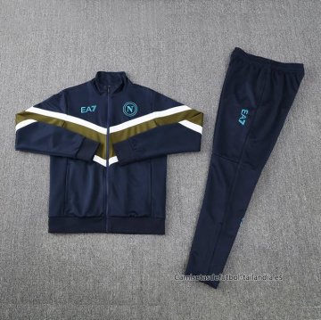 Chandal de Chaqueta del Napoli 2024-2025 Azul Verde