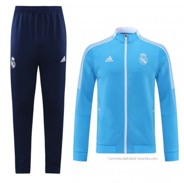 Chandal de Chaqueta del Real Madrid 2021-2022 Azul Chandal de Chaqueta del Real Madrid 2021-2022 Azul