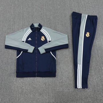 Chandal de Chaqueta del Real Madrid 2025-2026 Negro Gris