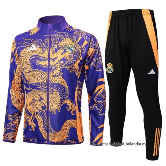 Chandal de Chaqueta del Real Madrid Dragon 2024-2025 Purpura - Haga un click en la imagen para cerrar