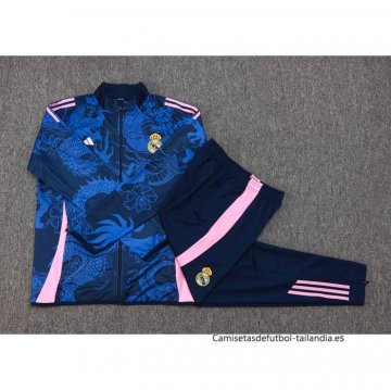 Chandal de Chaqueta del Real Madrid Dragon Nino 2024-2025 Azul