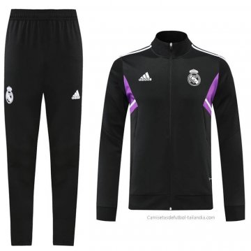 Chandal de Chaqueta del Real Madrid Nino 2022-2023 Negro Chandal de Chaqueta del Real Madrid Nino 2022-2023 Negro